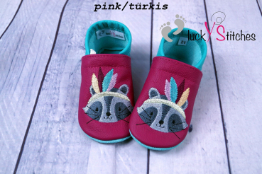 Lederpuschen Boho Waschbär 2